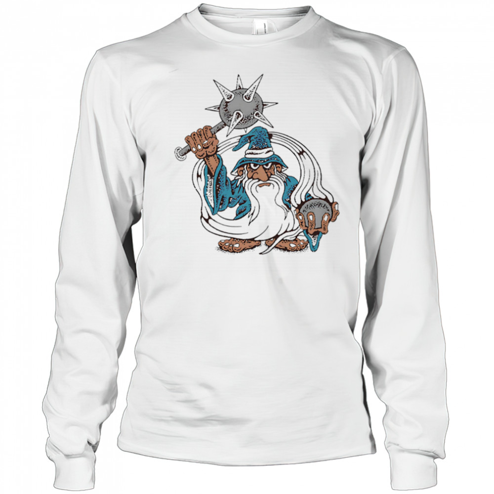 Sorcery Dept holding a mace shirt Long Sleeved