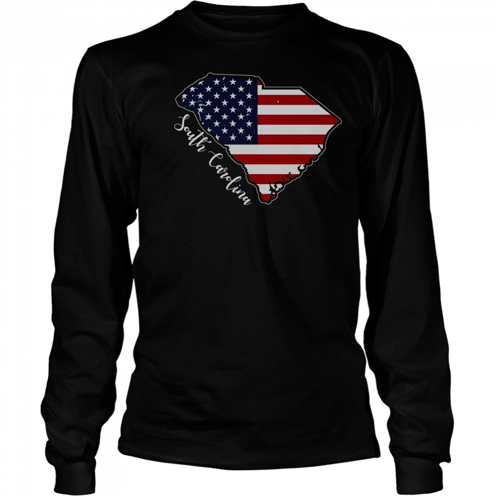 South Carolina United States Map T-Shirt Long Sleeved
