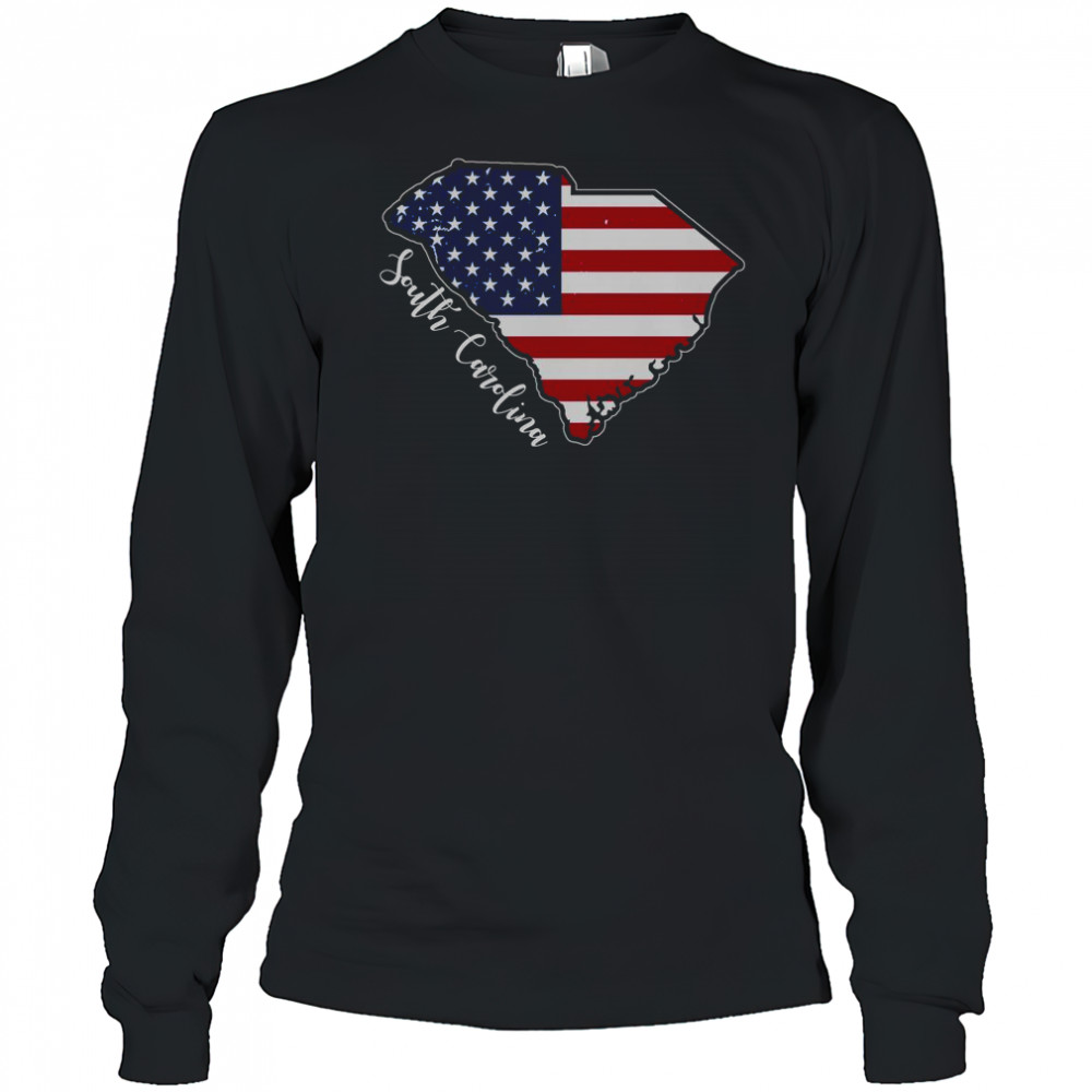 South Carolina United States Map T-Shirt Long Sleeved