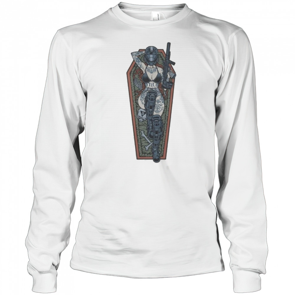 Space Siren Threat Llama T-shirt Long Sleeved