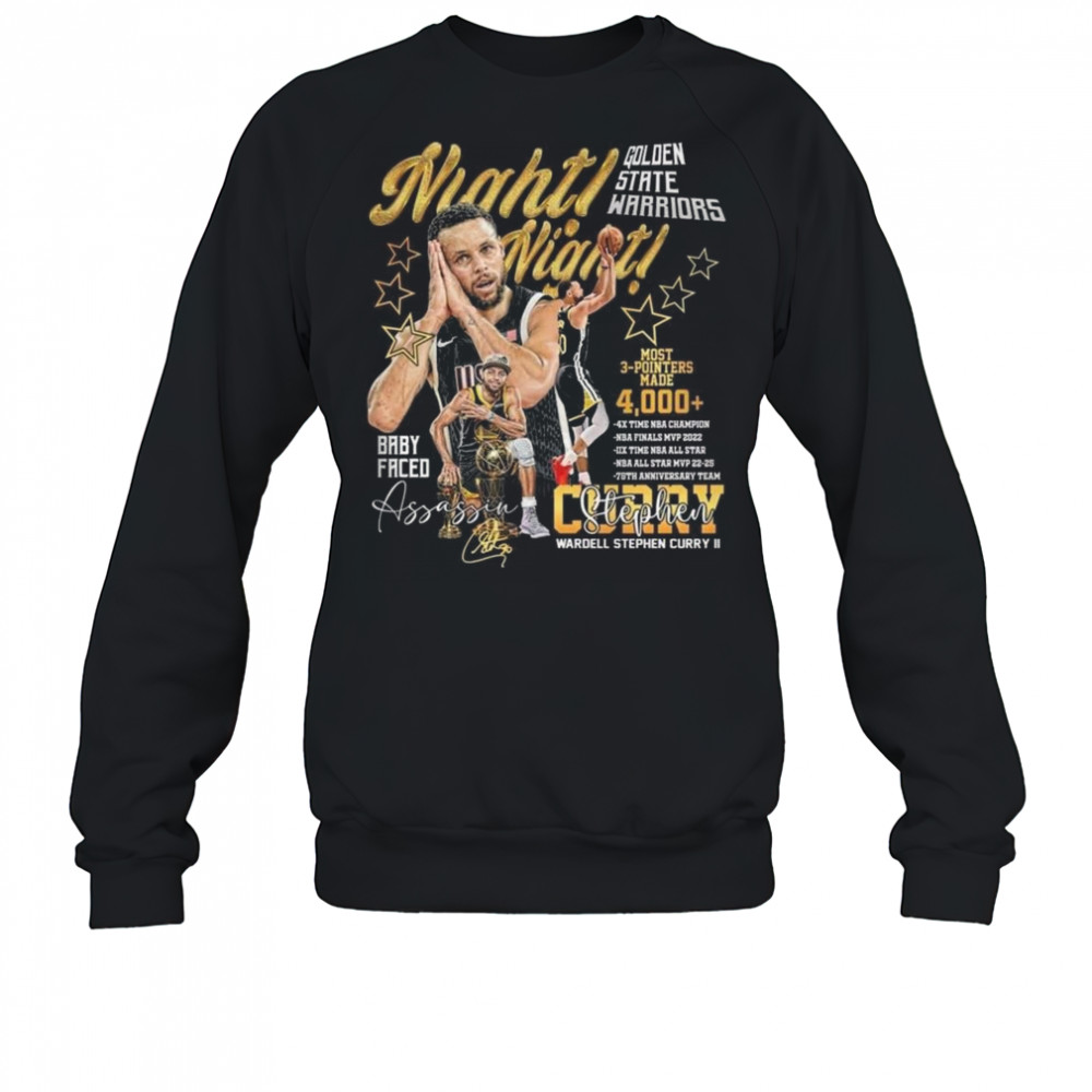 Stephen Curry x Golden State Warriors Night Night Baby Faced Assassin Shirt Sweatshirt