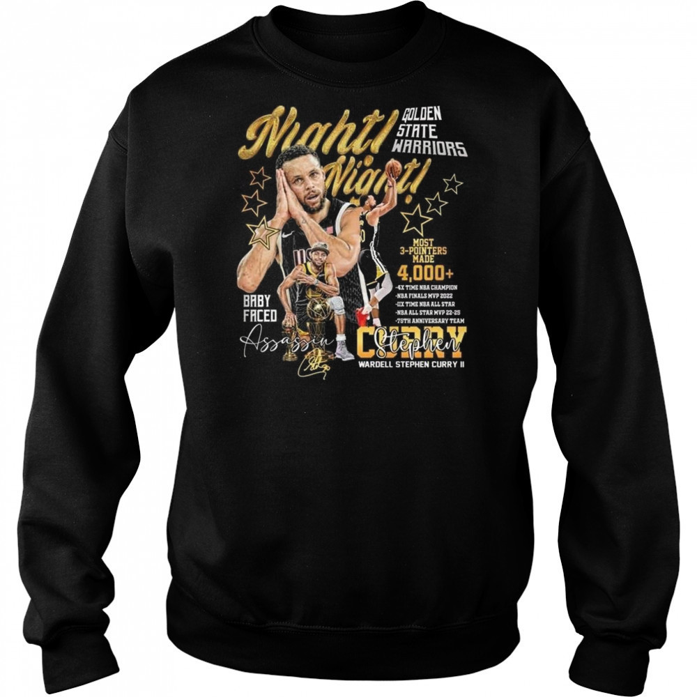 Stephen Curry x Golden State Warriors Night Night Baby Faced Assassin Shirt Hoodie
