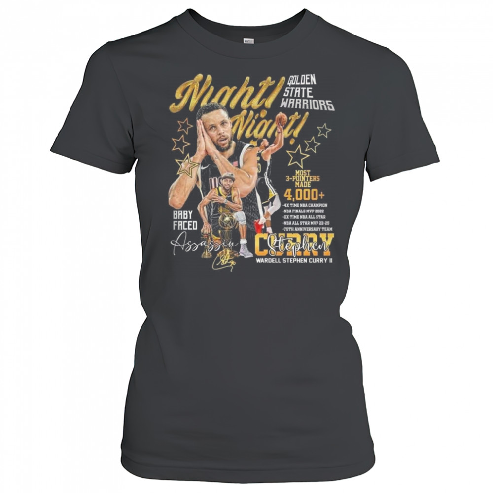 Stephen Curry x Golden State Warriors Night Night Baby Faced Assassin Shirt Women's T-shirt