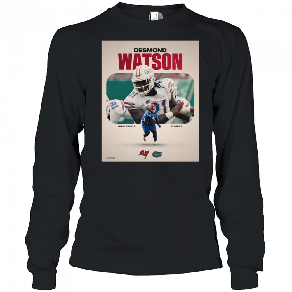 Tampa Bay Buccaneers Football Desmond Watson Nose Tackle Florida Poster t-shirt Long Sleeved