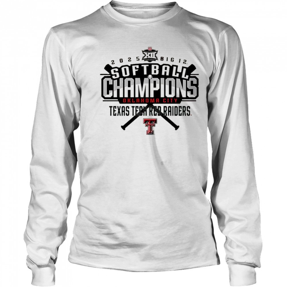 Texas Tech Red Raiders Big 12 Softball Conference Tournament Champions Locker Room 2025 t-shirt Long Sleeved