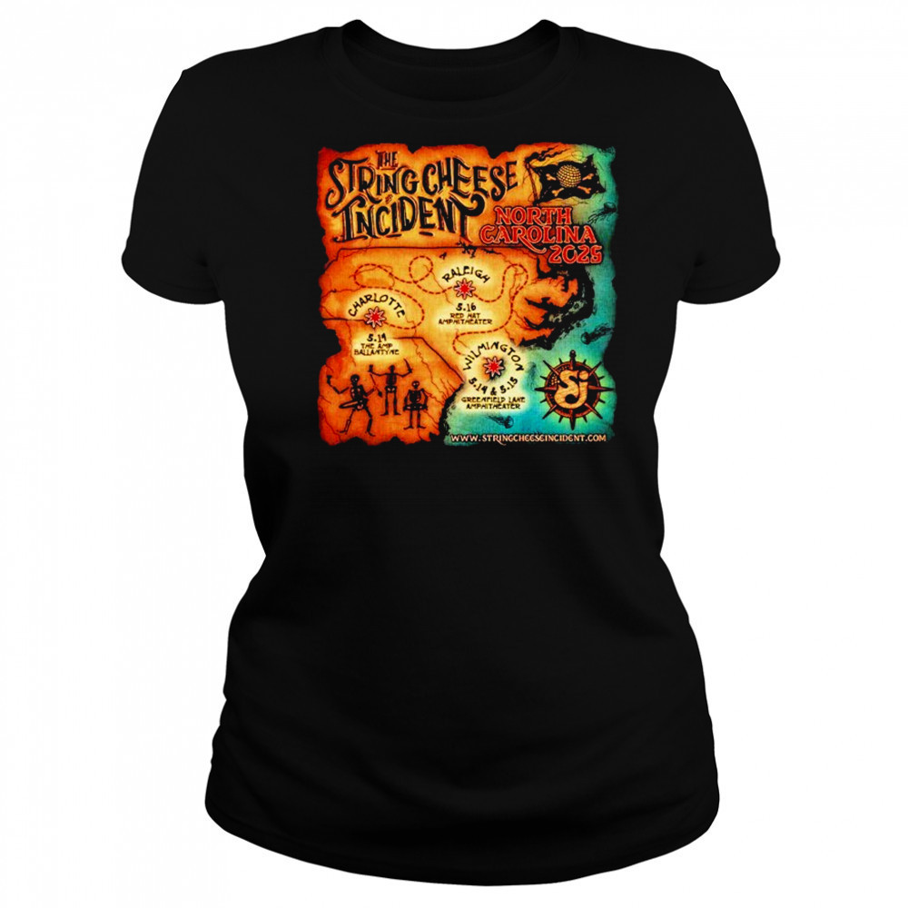 The String Cheese Incident North Carolina 2025 Tour Pirate Map Dates T-shirt Women's T-shirt