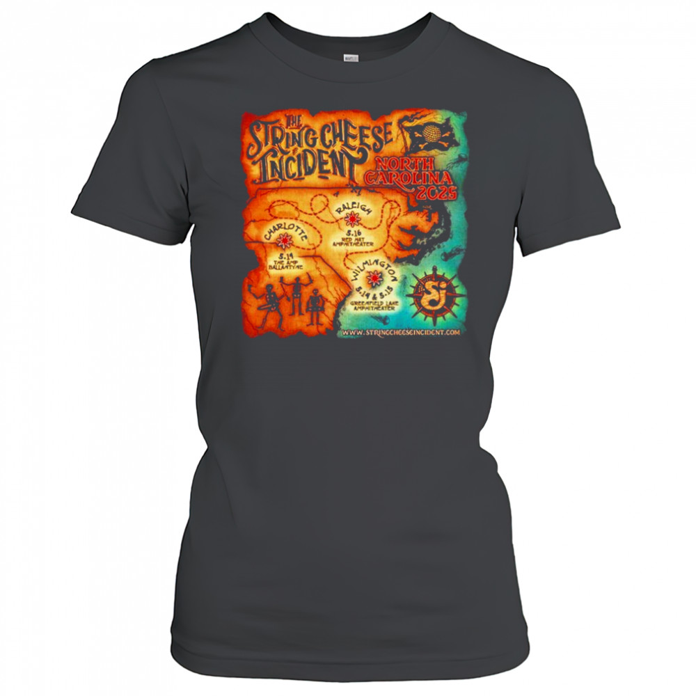 The String Cheese Incident North Carolina 2025 Tour Pirate Map Dates T-shirt Women's T-shirt
