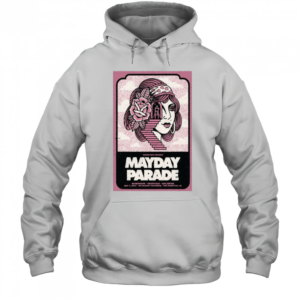 Three Cheers For 20 Years Tour Mayday Parade Microwave Grayscale Like Roses June 6 2025 Shirt Hoodie