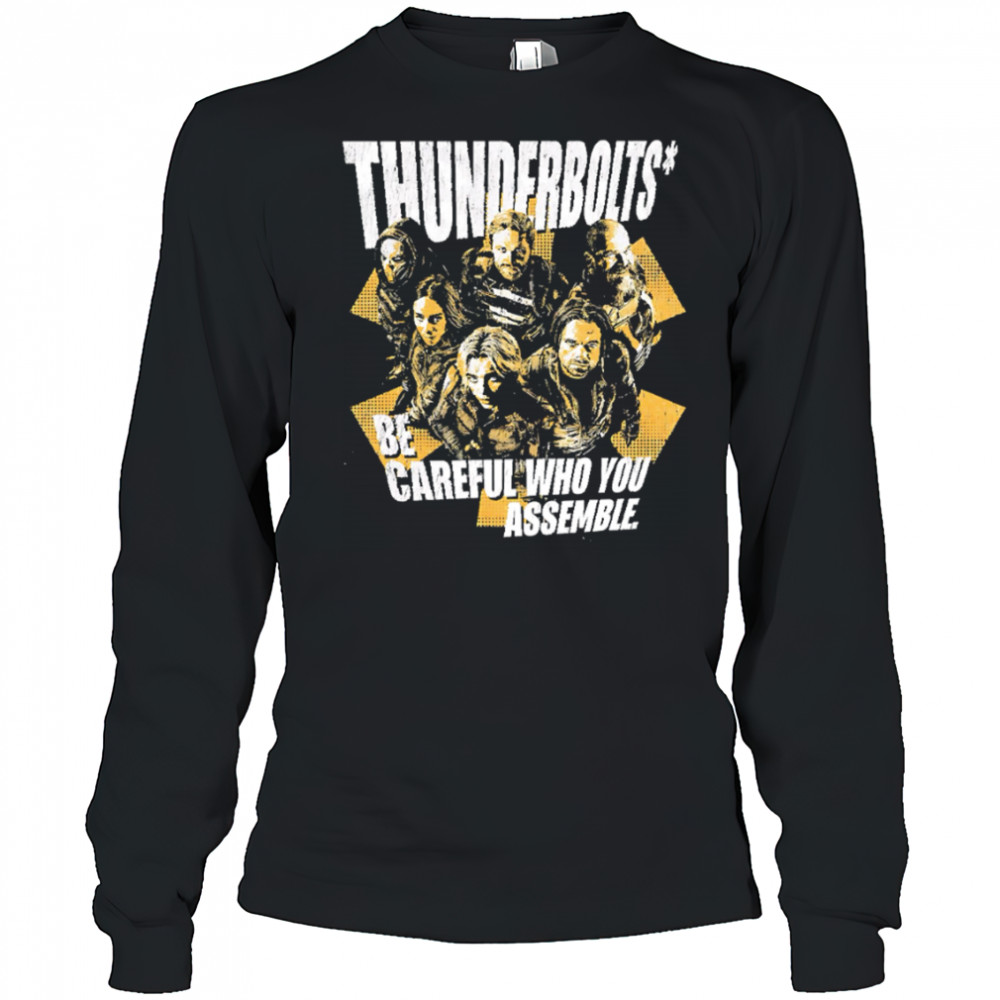 Thunderbolts be careful who you assemble retro shirt Long Sleeved