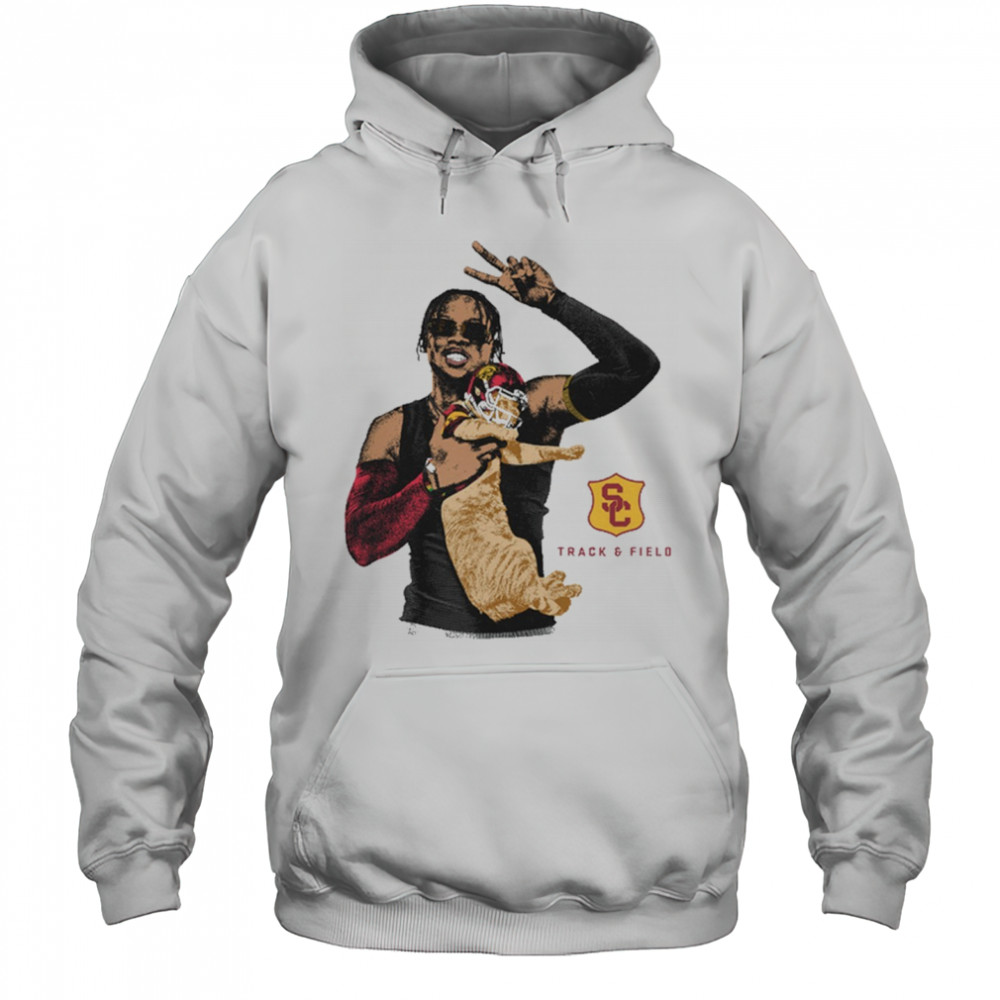 Travis Williams USC Trojans Track & Field NCAA Division I Portrait Cat t-shirt Hoodie