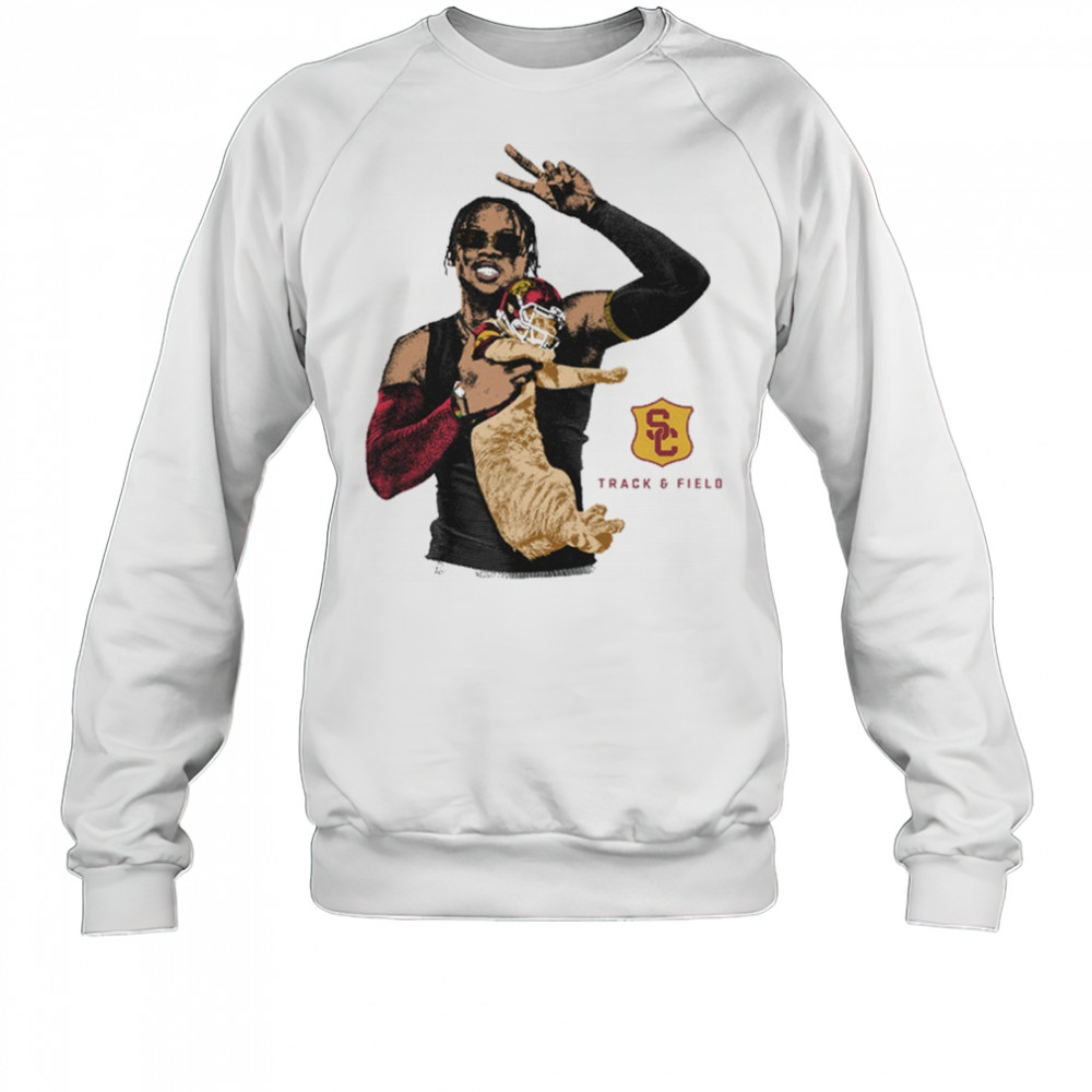 Travis Williams USC Trojans Track & Field NCAA Division I Portrait Cat t-shirt Sweatshirt