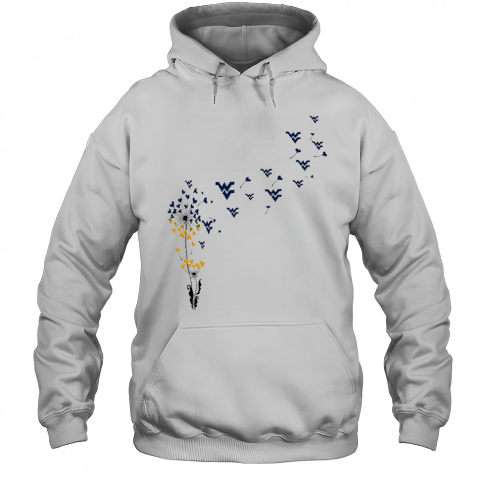 West Virginia Mountaineers Heart Dandelion shirt Hoodie