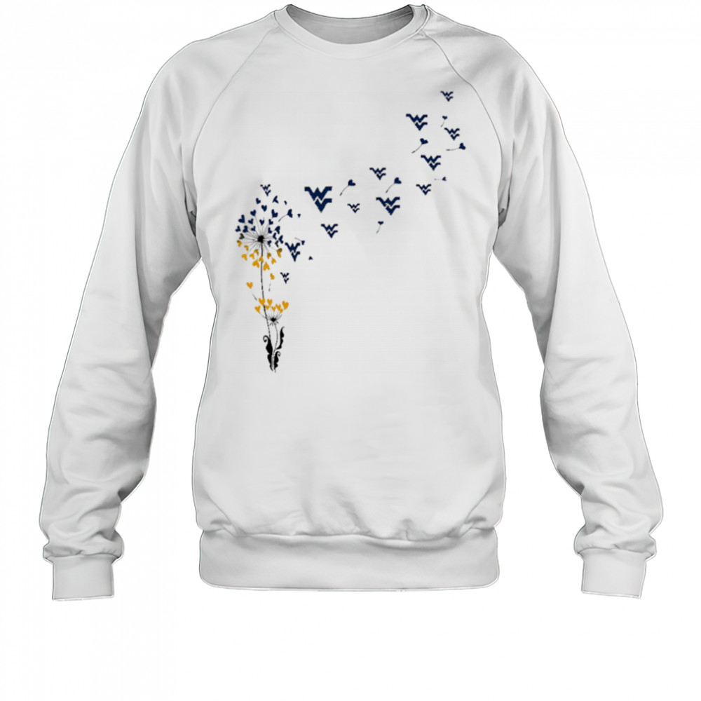 West Virginia Mountaineers Heart Dandelion shirt Sweatshirt