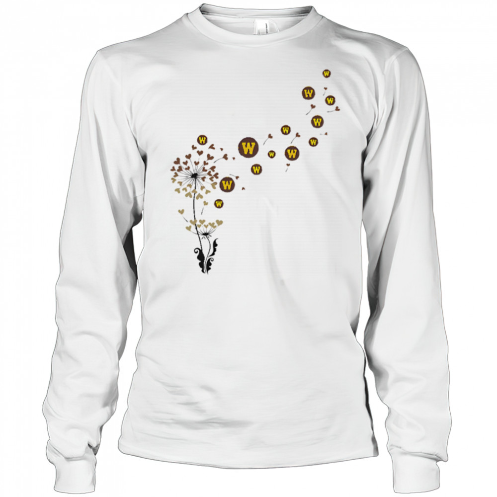 Western Michigan broncos heart dandelion shirt Long Sleeved