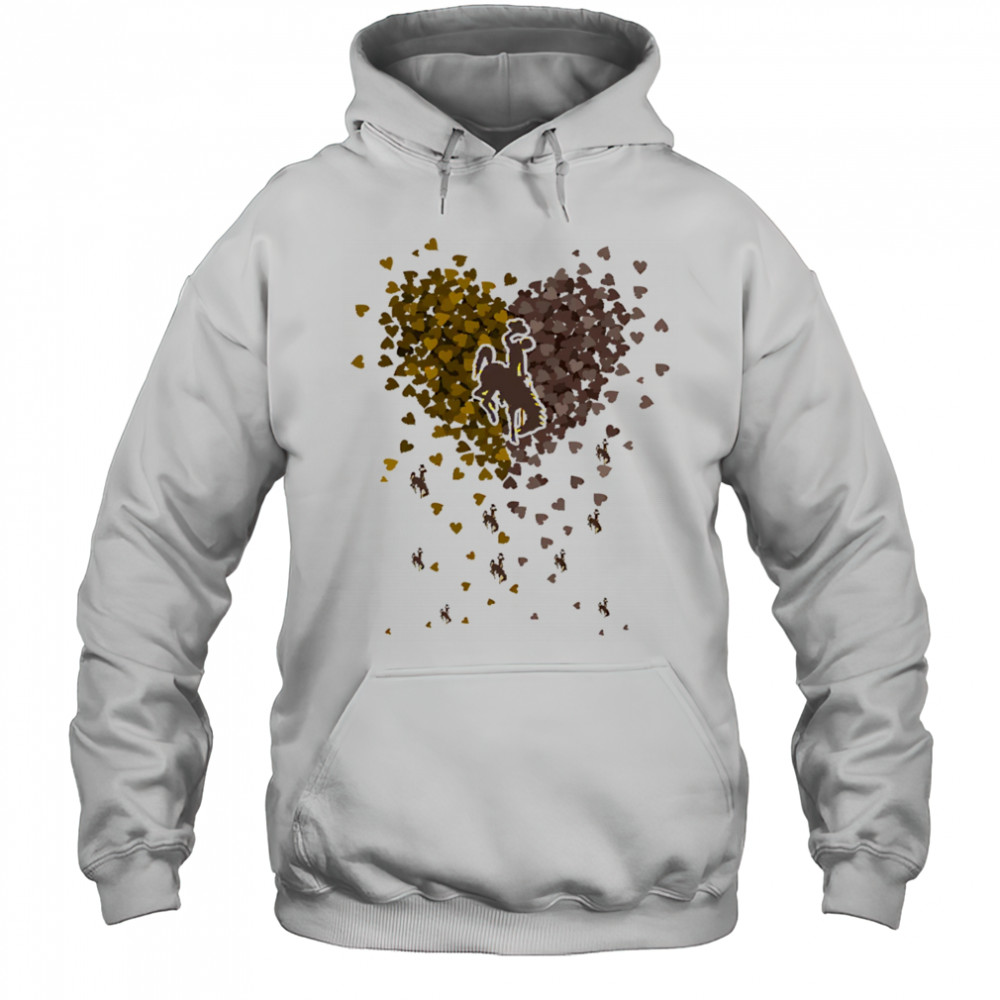 Wyoming Cowboys heart explosion shirt Hoodie