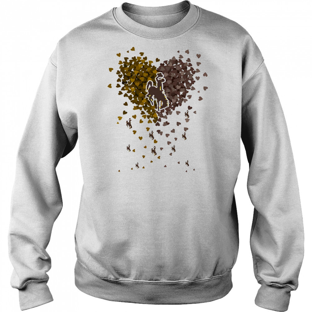 Wyoming Cowboys heart explosion shirt Hoodie