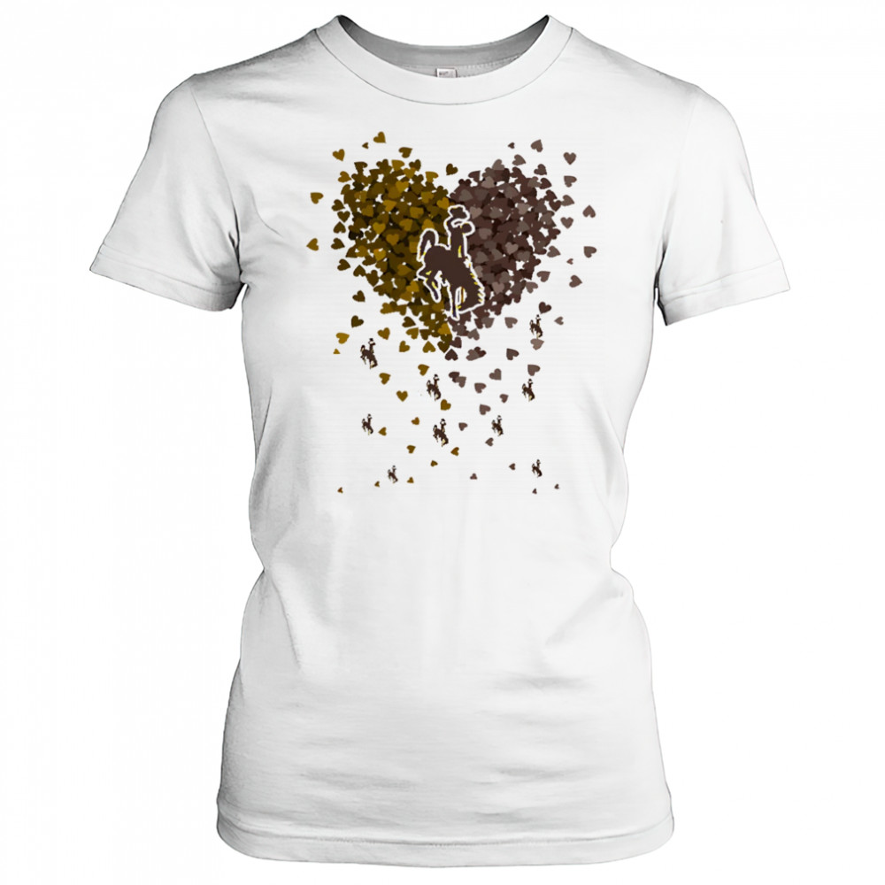 Wyoming Cowboys heart explosion shirt Women's T-shirt