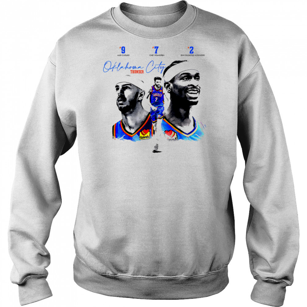 3 legendary players of the current Oklahoma City Thunder team shirt Hoodie