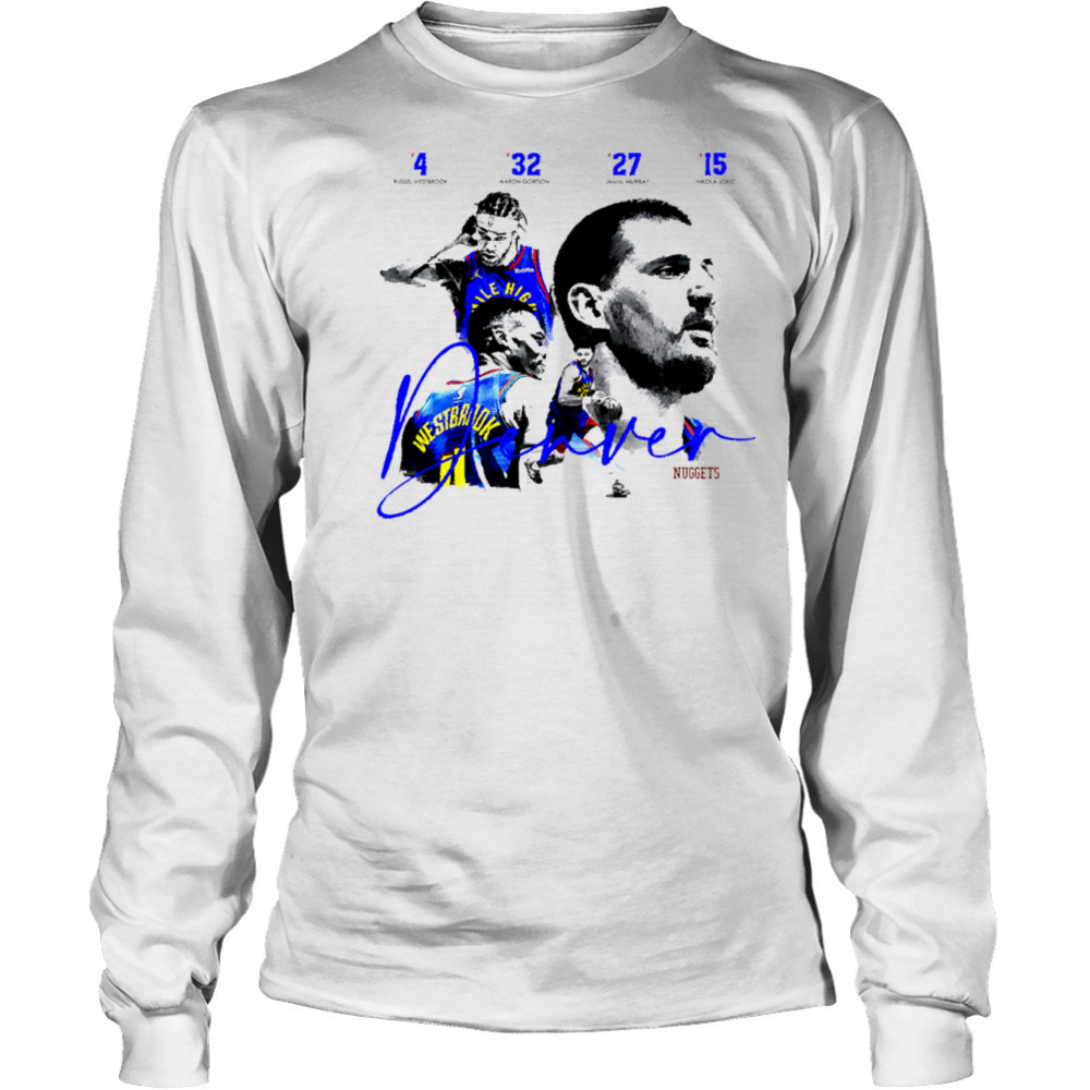 4 legendary players of the current Denver Nuggets team shirt Long Sleeved
