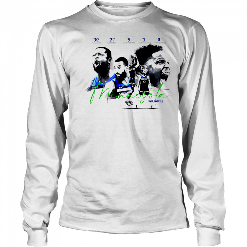 5 legendary players of the current Minnesota Timberwolves team shirt Long Sleeved
