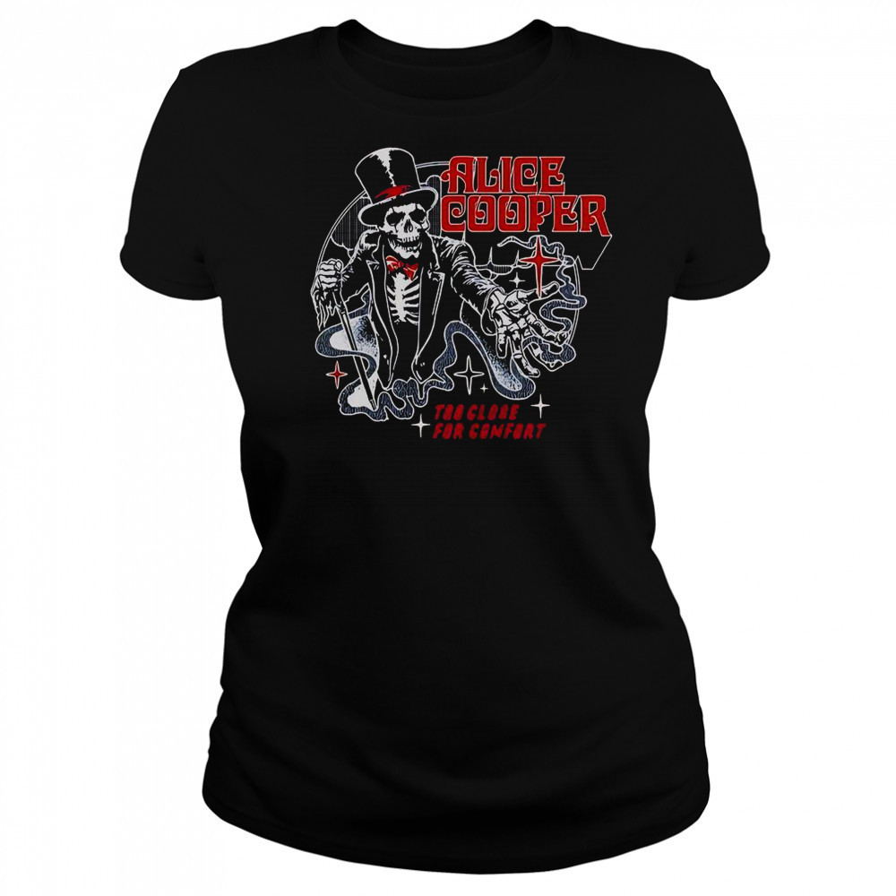 Alice Cooper Too Close For Comfort Ringmaster Tour 2025 Skeleton T-Shirt Women's T-shirt