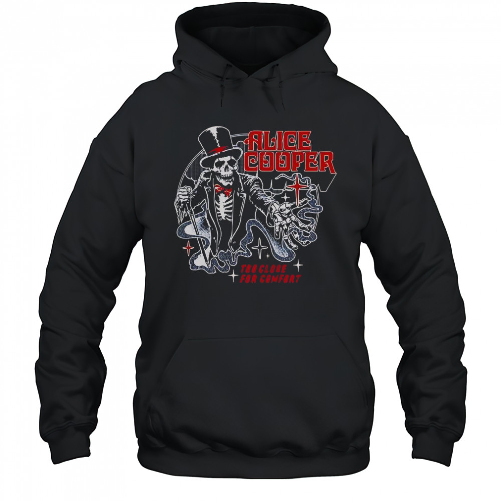 Alice Cooper Too Close For Comfort Ringmaster Tour 2025 Skeleton T-Shirt Hoodie