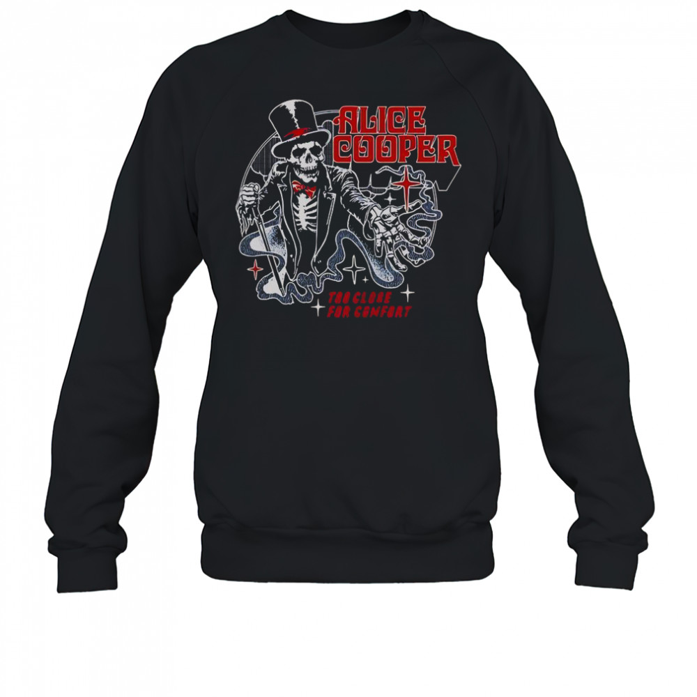 Alice Cooper Too Close For Comfort Ringmaster Tour 2025 Skeleton T-Shirt Sweatshirt