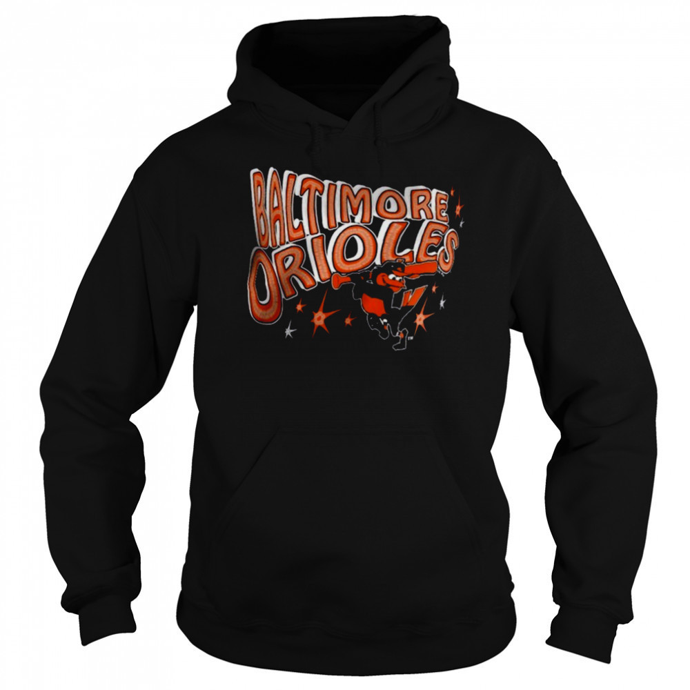 Baltimore Orioles Starter Women’s Fireworks V Neck T Shirt Sweatshirt