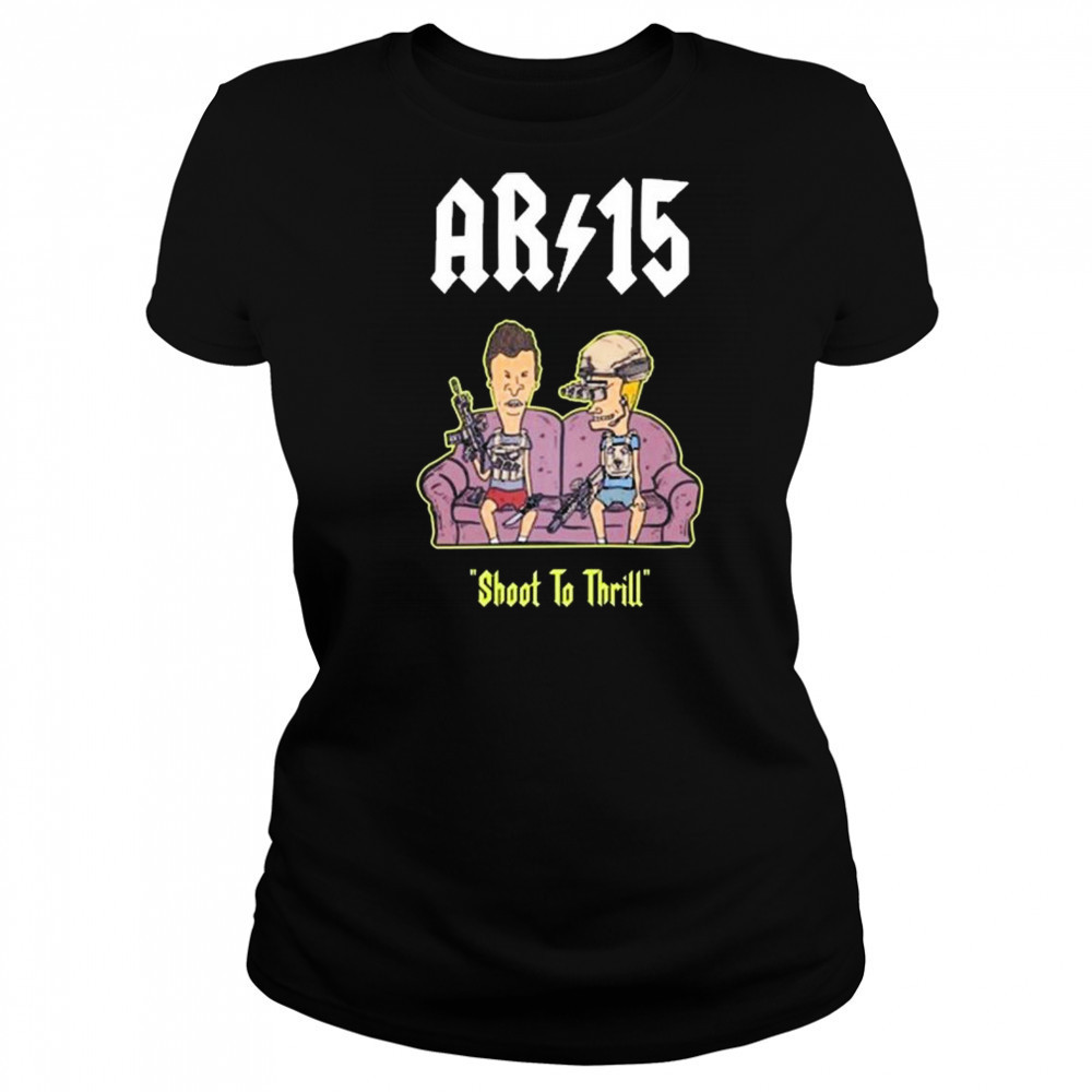 Beavis And Butthead Ar 15 Shoot To Thrill Painting t-shirt Women's T-shirt