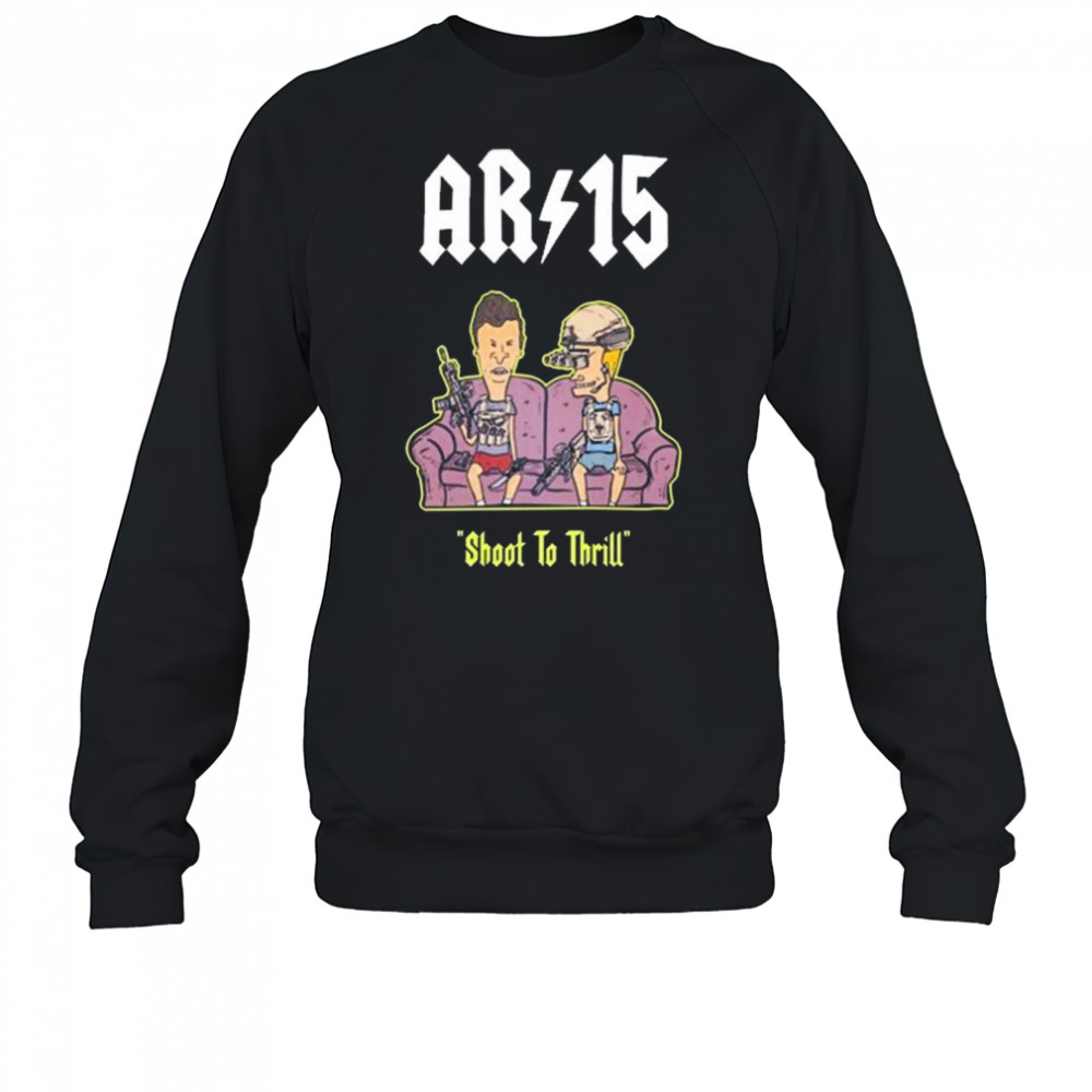 Beavis And Butthead Ar 15 Shoot To Thrill Painting t-shirt Sweatshirt