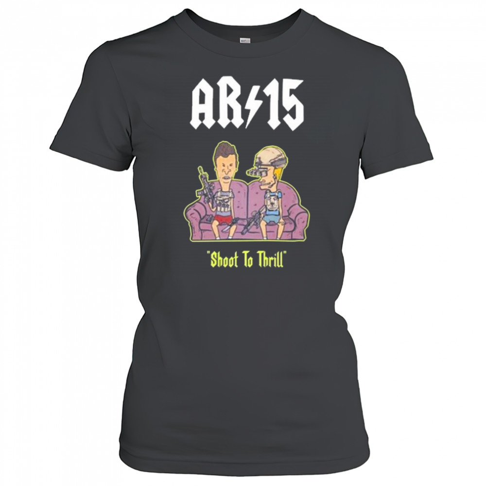 Beavis And Butthead Ar 15 Shoot To Thrill Painting t-shirt Women's T-shirt