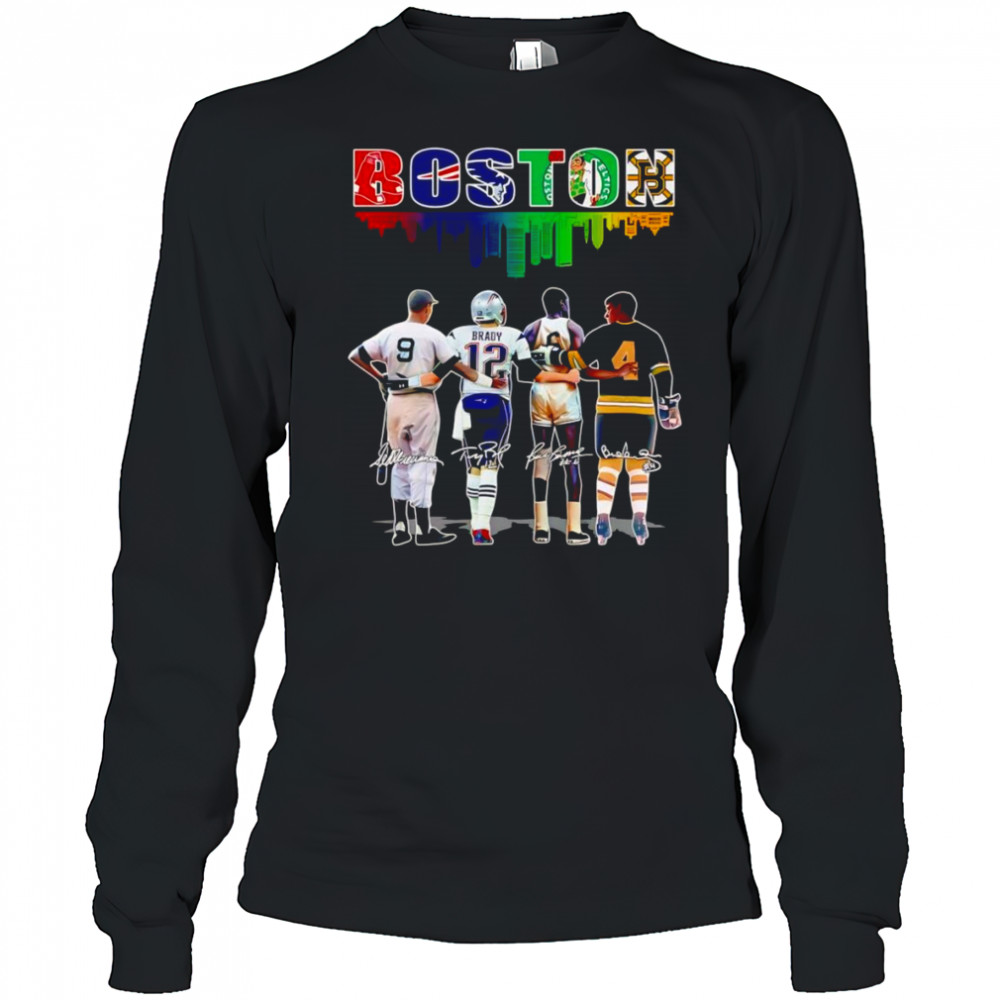 Boston skyline sports player shirt Long Sleeved