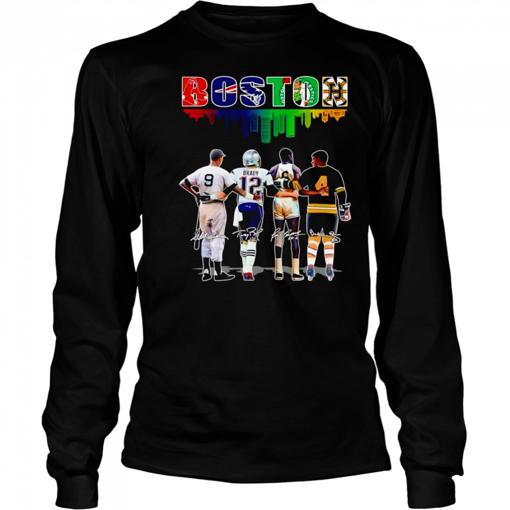 Boston skyline sports player shirt Long Sleeved