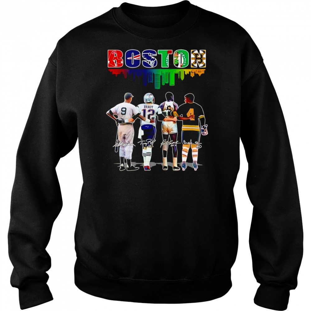 Boston skyline sports player shirt Hoodie