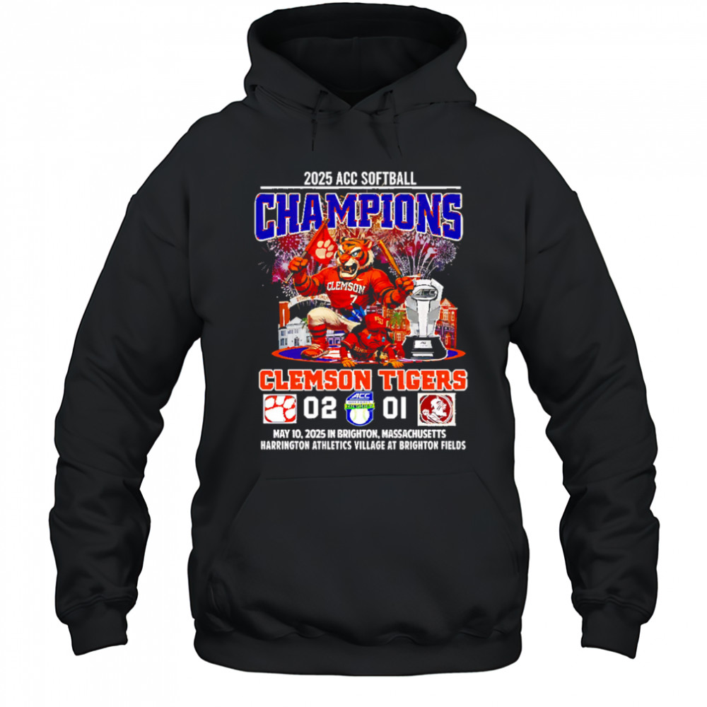 Clemson Tigers 2025 ACC Softball Champions Beat Seminoles shirt Hoodie