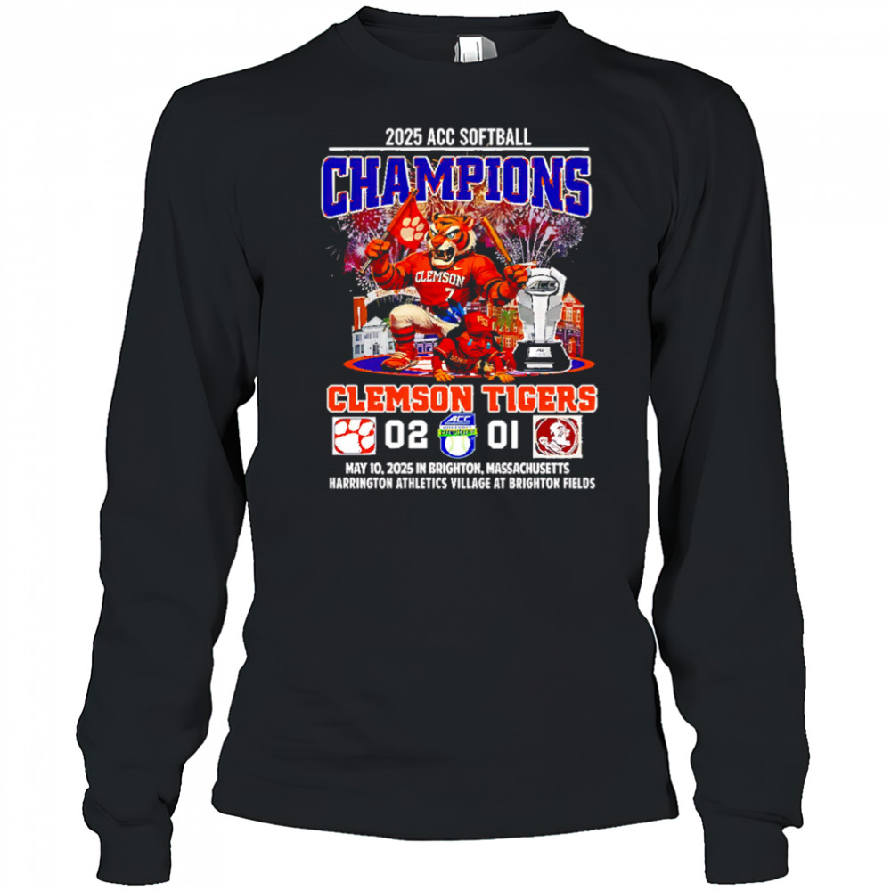 Clemson Tigers 2025 ACC Softball Champions Beat Seminoles shirt Long Sleeved