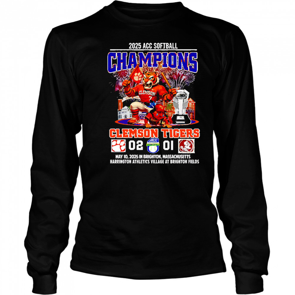 Clemson Tigers 2025 ACC Softball Champions Beat Seminoles shirt Long Sleeved