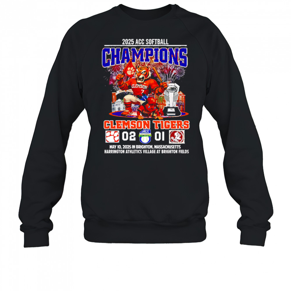 Clemson Tigers 2025 ACC Softball Champions Beat Seminoles shirt Sweatshirt
