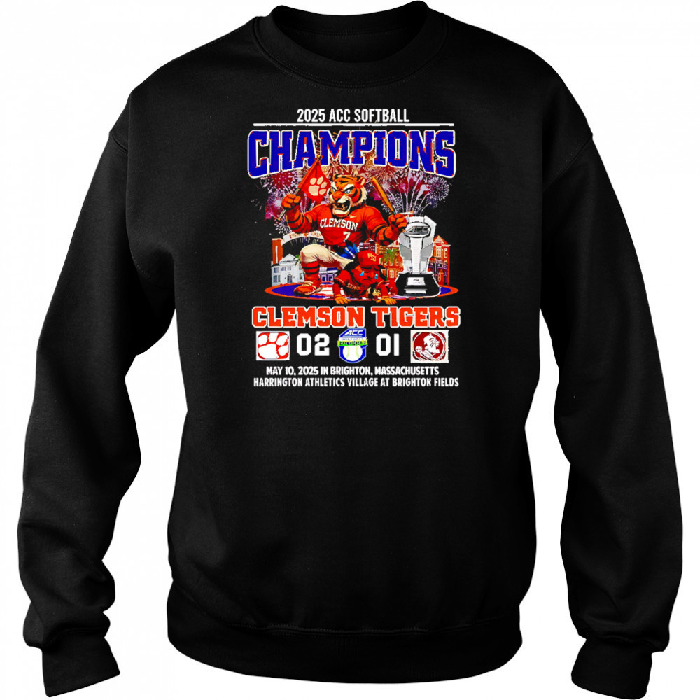 Clemson Tigers 2025 ACC Softball Champions Beat Seminoles shirt Hoodie
