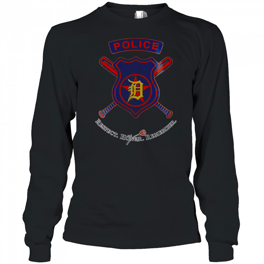 Detroit Tigers National Police Week Night 2025 Baseball T-Shirt Long Sleeved