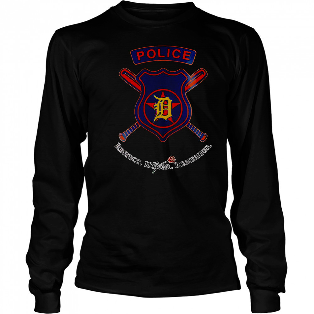 Detroit Tigers National Police Week Night 2025 Baseball T-Shirt Long Sleeved