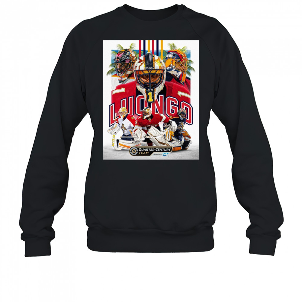 Florida Panthers Congrats Roberto Luongo No. 1 On Being Named To The NHL Quarter Century Team Poster t-shirt Sweatshirt