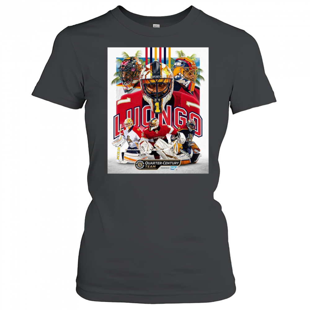 Florida Panthers Congrats Roberto Luongo No. 1 On Being Named To The NHL Quarter Century Team Poster t-shirt Women's T-shirt