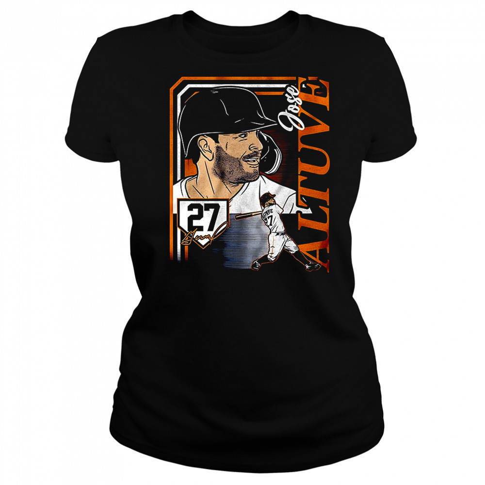 Jose Altuve Houston Astros MLB collage frame graphic shirt Women's T-shirt