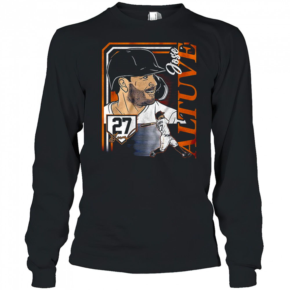 Jose Altuve Houston Astros MLB collage frame graphic shirt Long Sleeved
