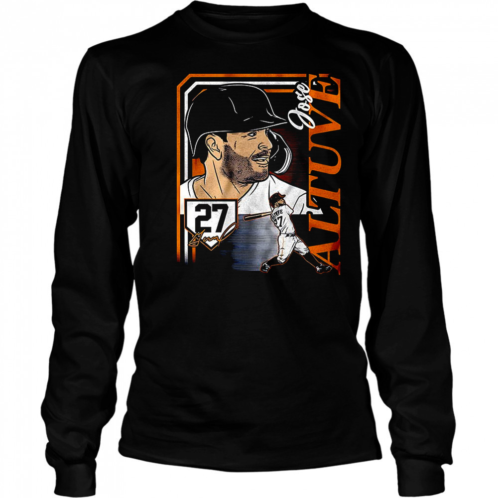 Jose Altuve Houston Astros MLB collage frame graphic shirt Long Sleeved
