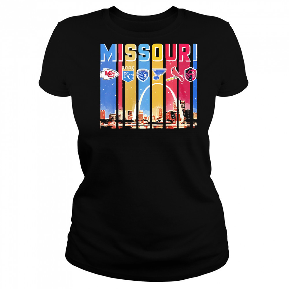 Kansas City Chiefs Royals St. Louis Cardinals Blues Sport City Missouri shirt Women's T-shirt