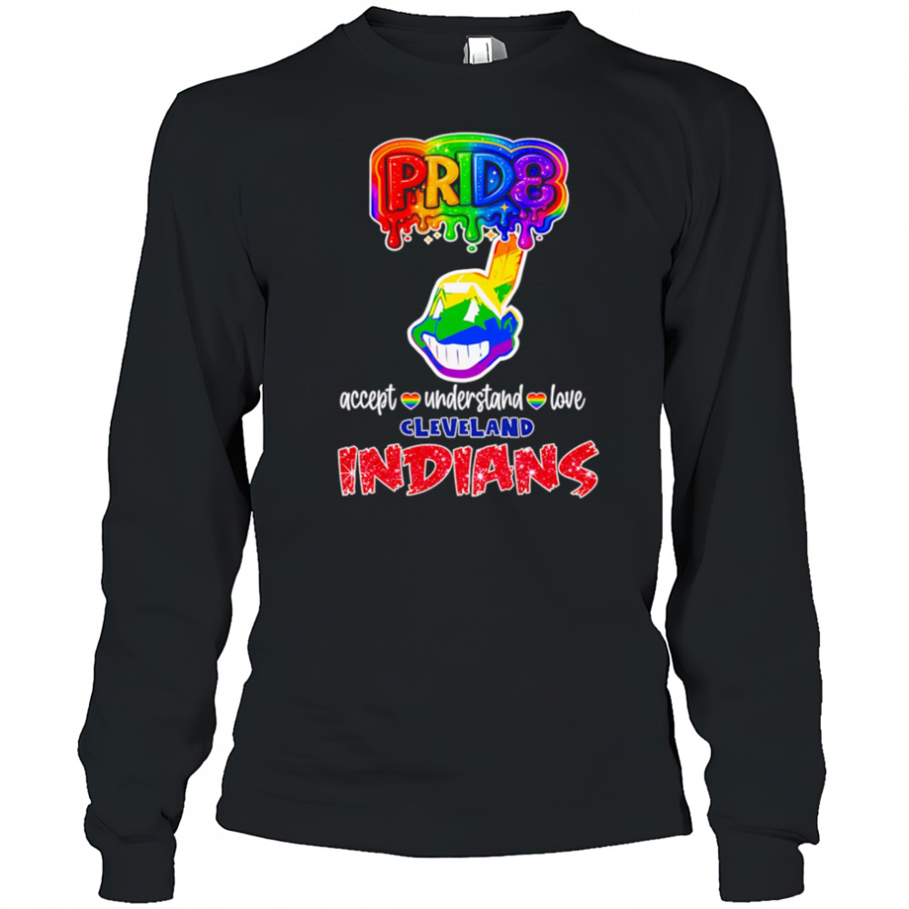 LGBT Pride accept understand love Cleveland Indians shirt Long Sleeved