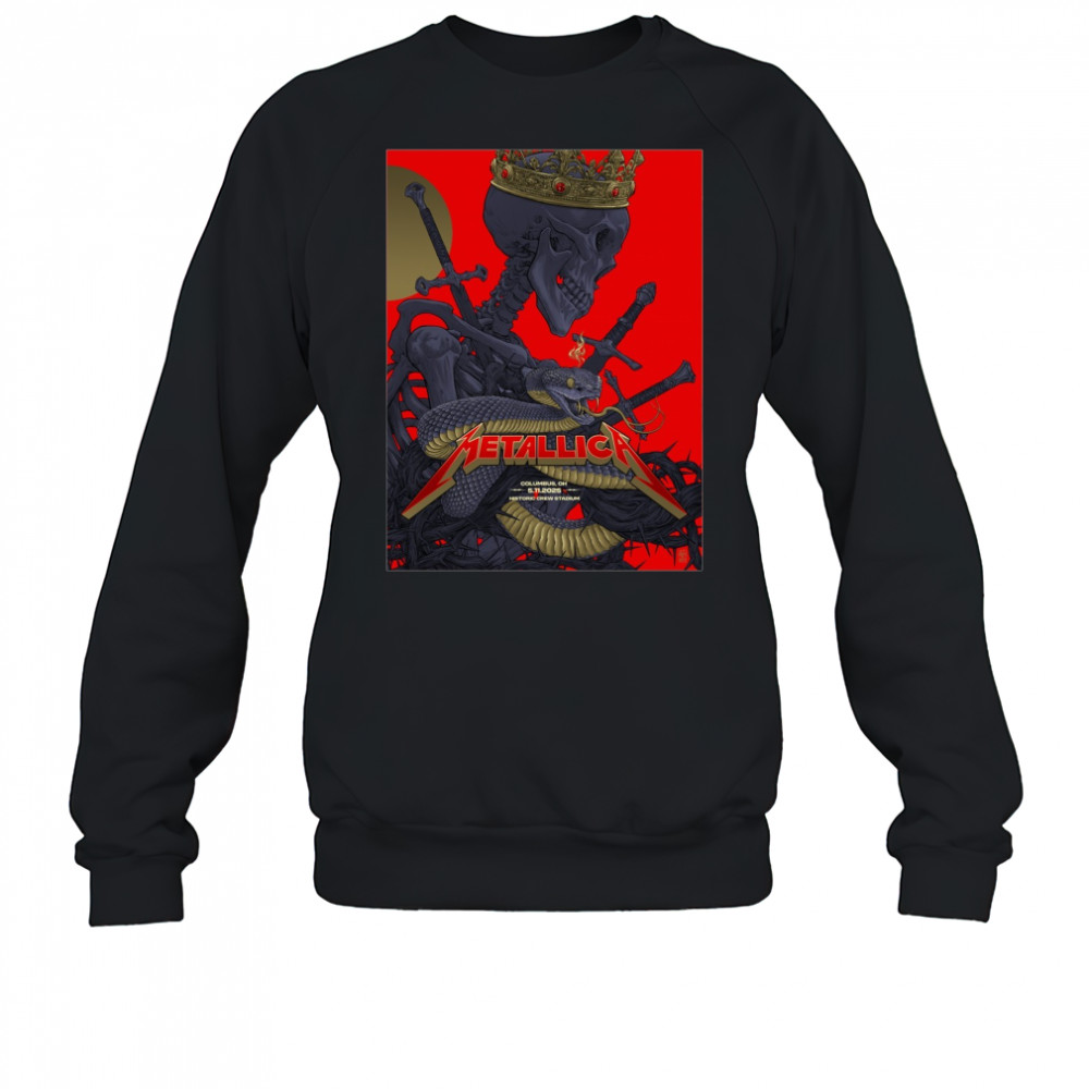 Metallica Columbus OH May 11th 2025 Historic Crew Stadium Poster t-shirt Sweatshirt
