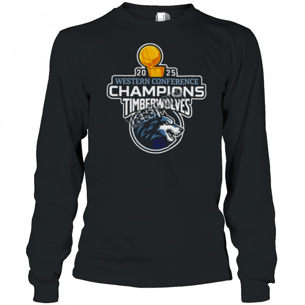 Minnesota Timberwolves Playoffs 2025 Western Conference Champions Shirt Long Sleeved